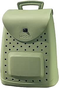 The Ultimate EVA Backpack | Washable, Lightweight and Durable | Zipper Pocket Dry Bag, For Beach, Pool, & Boat (Palmetto Green, Original Woda Bag)