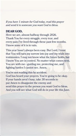 🙏 Before June Begins, Read This Prayer ✨ God Heard Every Tear You Cried
