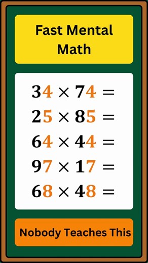 Amazing Math Shortcut You Should Know! Mental Math Hack #mathtricks #mentalmath #shortsfeed
