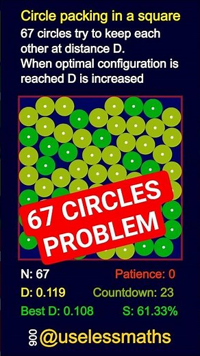 Can Math Solve This? 67 Circles vs. 1 Square 📐