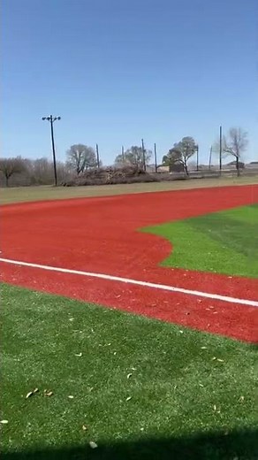 Synthetic turf baseball field.