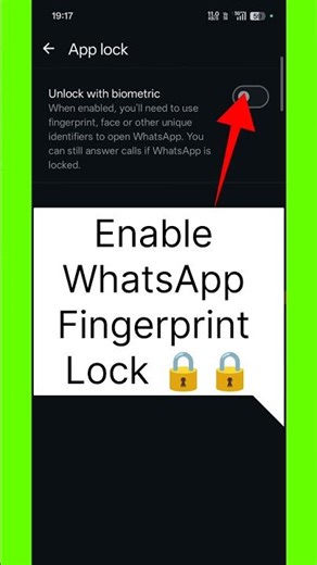 WhatsApp par Fingerprint Lock kaise lagayen ||How to set Fingerprint lock on WhatsApp|| #shorts