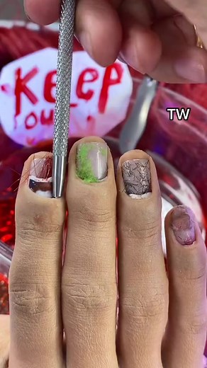 60K views · 46 reactions | Get this Horror out of my Nails 嵐 #nails #nailtutorial #acrylicnails #beautyhacks | ละครไทย Ch3 | Facebook