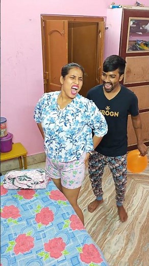 Wife's Hilarious Reaction to the Balloon Pop Prank - A Funny Romance Moment