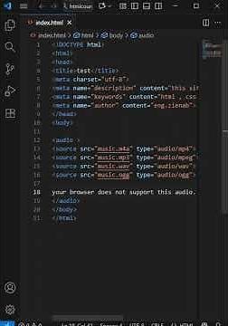 audio in html #shorts #shortvideo #short #htmltutorial #coding #html #audio #shortsyoutube #html5