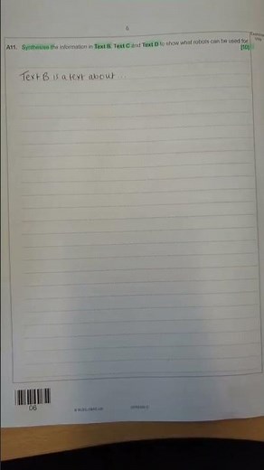 Synthesis Question GCSE language