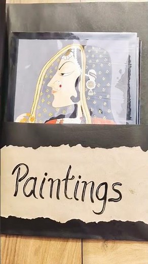 DIY Portfolio 🎨🧑🏻‍🎨 #fineart #projectideas #filecover #class12 #painting #shorts