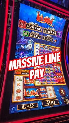 25X MASSIVE LINE HIT ON LIL RED #slot #casino #jackpot #gamble #money #fyp
