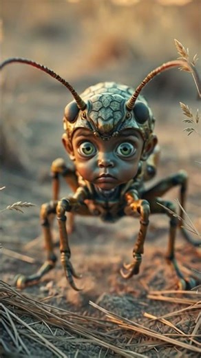 Realistic Human‑Insect Hybrid Baby Revealed #surrealshorts #hyperrealism