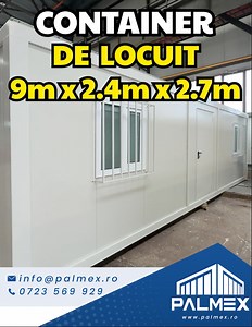Container de Locuit 9mx2.4mx2.7m by Palmex Lista de preturi www.palmex.ro Contact 0723 569 929 / info@palmex.ro #container #containercasa #containerhouse #palmex | Palmex Container