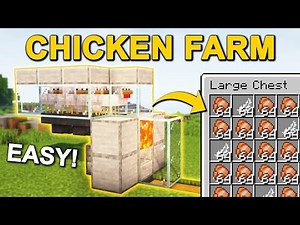 "How to Build an Automatic Chicken Farm in Minecraft (Simple Redstone Guide)"