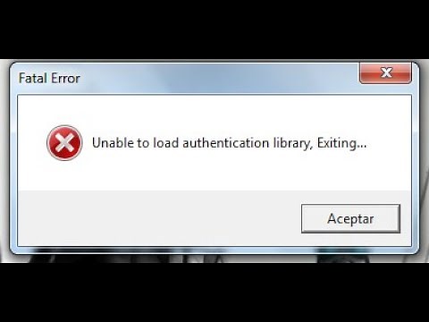 Solucionar | "unable to load authentication library,exting..