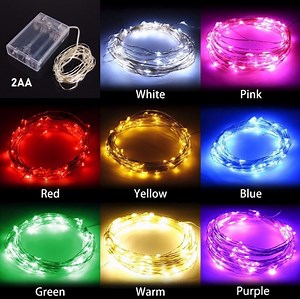 10/100 LED Battery AA Operated String Fairy Lights Xmas Christmas New Year Wire Copper Party Décor 1M 3M 5M 10M Blue Pink White Multicolour - Etsy UK