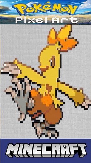 Minecraft Pokémon Pixel Art Timelapse - #256 Combusken