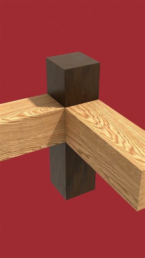 A mortise and tenon joint