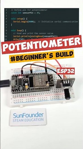 Read Analog Values with ESP32 and a Potentiometer!