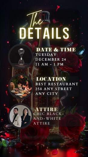 Luxury Gold & Burgundy Save-the-Date | Animated Wedding Video Evite (Editable in Canva)