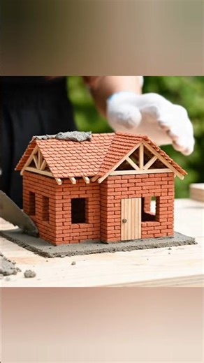 Mini Brick House Construction 😍 #shorts