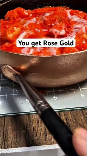 DIY Rose Gold! #cakedecorating #colormixing