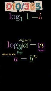 010/365 Why base cannot be 1 #manim #math #animation #sat #log #logarithm #physics #viral #bd