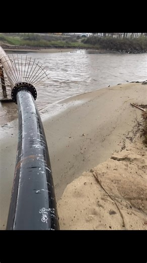 The River mouth of so called Missioncreek and Rattlesnake canyon meeting the great ocean today as the storm begins to slow down. | Sespe Miller
