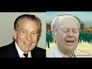 every Us president sings random song with there last or most recent photo or painting