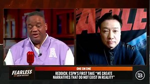 “What we just witnessed is the problem with this show. We create narratives that do not exist in reality.” JJ Redick finally had enough of Kendrick Perkins implying that racism is driving the push for Nikola Jokic as the NBA MVP and called out both Perkins and “First Take.” Jason and Steve Kim give Redick his due for standing up to ESPN and its fictionalized narratives. | Jason Whitlock