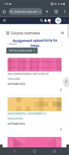 Assignment Upload Ka Tareeqa for AIOU Students