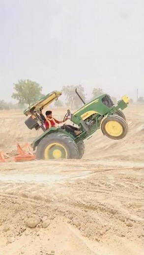 John Deere Tractor Stunt in Mud | Power, Thrill & Off-Road Farming Action Reel #ytshorts #ytshort