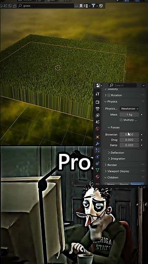 Create Realistic Grass in Blender 3D Noob vs PRO ⚡