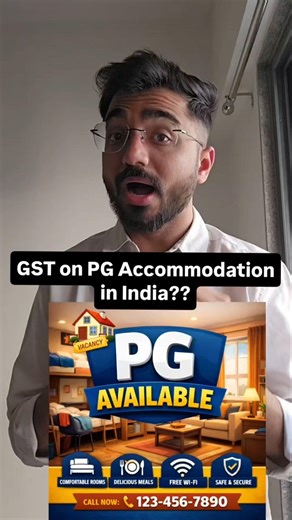 GST on PG Accommodation in India #gst #gstindia #ca #castudents #cma #tax #finance
