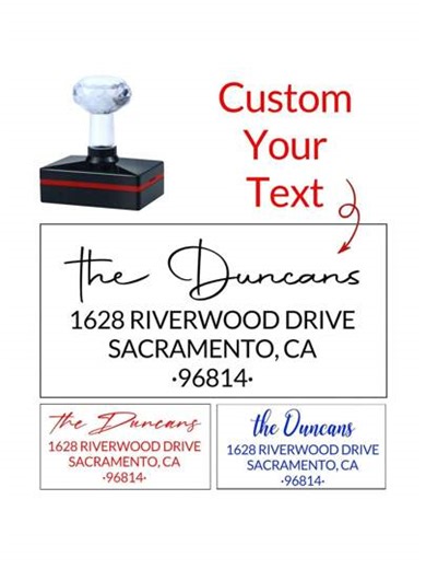 1pc Custom Text Return Address Stamps Self Inking Personalized, Personalized Stamps For Mailing, Office Supplies Seal, Customized Postage Stamps, Return To Sender Stamp, Personalized Return Address Labels, Black Name Stamp, Business Stamp Multi-Functional, Reusable, Ornamental Vintage Custom, Personalized, Unique, Customized Personalized Stickers Labels For Anniversaries, Desert Fall Cozy, Office Decor ,Travel Organizer | SHEIN
