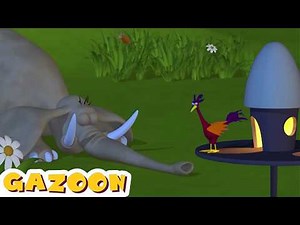 Bird vs Snoring Elephant 😂 Gazoon | Funny Animal Cartoons | HooplaKidz Tv
