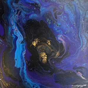 12x12 Acrylic Pouring Galaxy II - Etsy