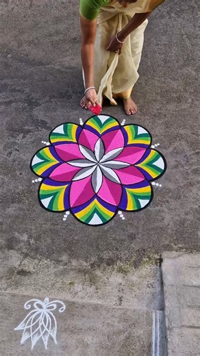 Margazhi Kolam | Easy 3d kolam | Rangoli tutorial | 3d rangoli | p square rangoli