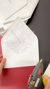 A little behind-the-scenes moment: carefully placing the envelope liner so every invite opens with intention and beauty ✨ #envelopeliner #weddinginvitations #weddinginvites #torontoweddings | Stephita Wedding Invitations