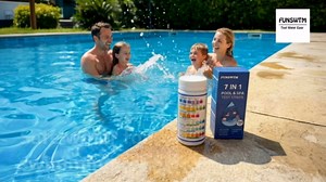 7 in 1 Pool Test Strips - 150 Strips Pool Test Kit for Swimming Pool, Hot Tub and Spa -Easy Water Chemical Tester for pH, Chlorine, Bromine, Alkalinity, Hardness, CYA