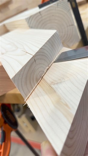 Chisel work to clean up some tenons #woodworking | The Dusty Lumber Co.