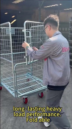 🛒 The Ultimate Workhorse: Our Heavy-Duty Galvanized Roll Cage Trolleys#RollCageTrolley