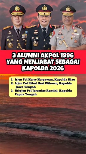3 KAPOLDA ALUMNI AKPOL 1996 YANG MENJABAT 2026 #shorts #polisi
