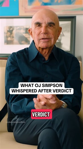 Robert Shapiro on Instagram: "What OJ Simpson whispered in my ear after the verdict... Approaching 30 years since the verdict tha was heard around the world. Stay tuned for more #robertshapiro #ojsimpson #ojtrial #truecrime #fyp"