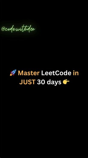 Code With Dee on Instagram: "Master leet code in just 4 weeks Follow @code.withdee For paid collaboration contact us codewithdeepesh20@gmail.com #AI #coding #computerscience #python ##dsa"