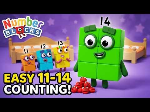 Numberblocks World | Numbers 11 to 14 Counting Practice | Kids Math