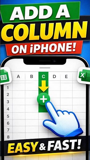 How to Insert a Column in Google Sheets or Excel on iPhone!