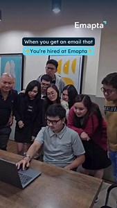24K views · 179 reactions | That email notification hits different when it says "Welcome to Emapta!"  The excitement is REAL when you land a job with unmatched perks, career growth & an amazing team! Ready for your own life-changing email? Apply now and make it happen!  https://bit.ly/emaptacareers #emaptaera #hiredatemapta #dreamjob #emaptaexperience #hiring #applynow #jobopportunity #jobopening #yourehired #latch #gotaccepted | Emapta Philippines | Facebook