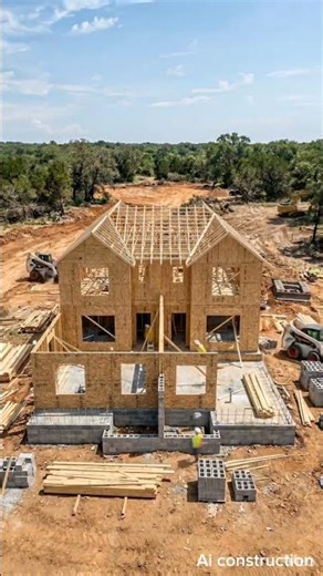 Duplex built by Ai #timelapse #construction #ai