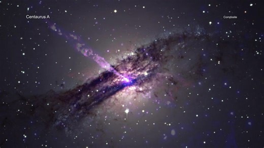 Black hole jet runs into 'unidentified object' in Chandra X-ray Telescope observations
