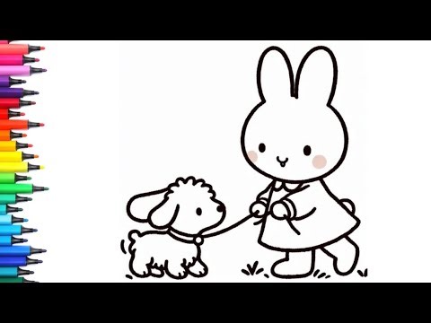 Miffy with Animal Drawing, Painting & Colouring for Kids and Toddlers_ Child Art | Miffy