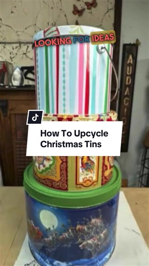 Upcycle Christmas Tins into Vintage Home Decor