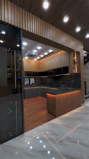 Ultra Luxury Wooden Kitchen Design 😍🔥